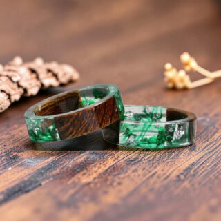 Bague bois epoxy