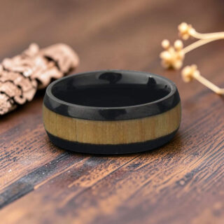 Bague bois metal