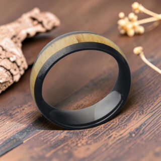Bague bois metal