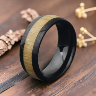 Bague bois metal