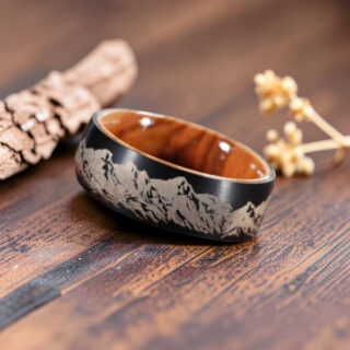 Bague bois montagne