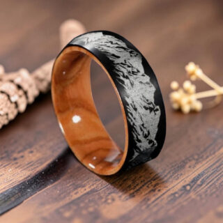 Bague bois montagne