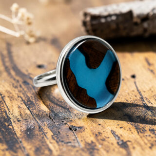 Bague bois resine