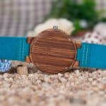 Montre bois bleu