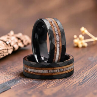 Bague bois et metal