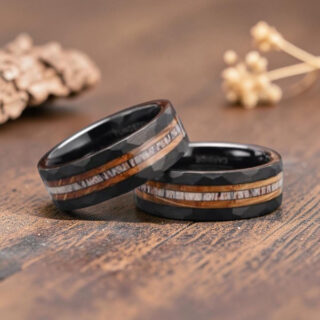 Bague bois et metal