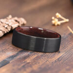 Bague en bois noir