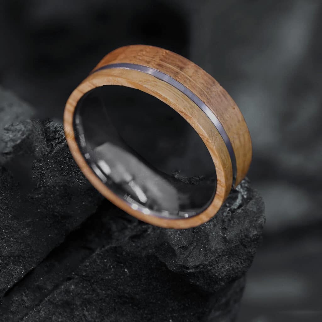 Bague de mariage ronde en bois bijoux boîte de bibelot caisse de Bague de mariage ronde en bois bijoux boîte de bibelot caisse de