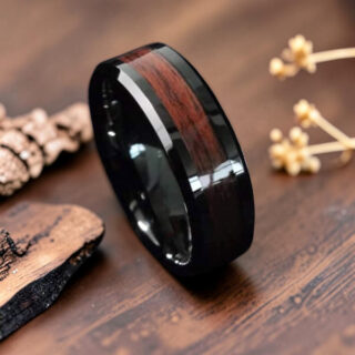 Bague homme en bois