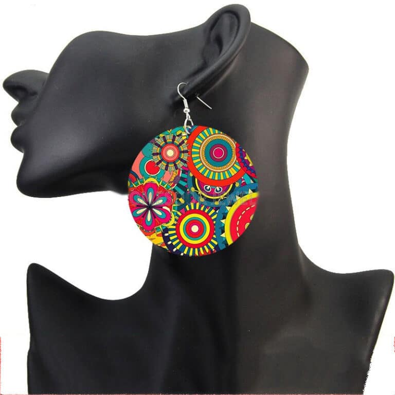 Boucles D'oreilles Pendantes Mardi Gras En Bois – Fun, Carnaval, Cosplay Et Fête Garantis !