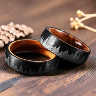 Bague bois arbre de vie