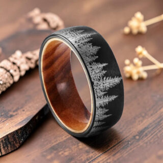 Bague bois arbre de vie