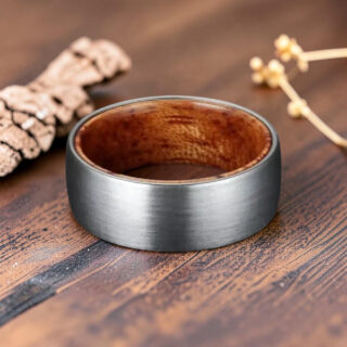 Bague argent bois