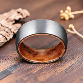 Bague argent bois