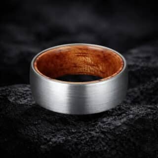 Poya Nature Bague En Carbure De Tungst Ne Pour Homme Alliance Bretonne Bross E Avec Doublure 1 768x768