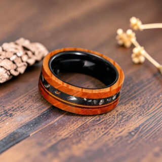 Bague en bois - Bois de Chêne et Tungstène