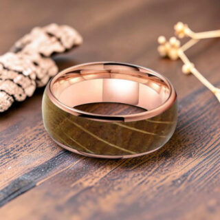 Bague en bois - Bois de Chêne et Tungstène