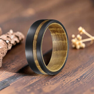 Bague en bois d'olivier