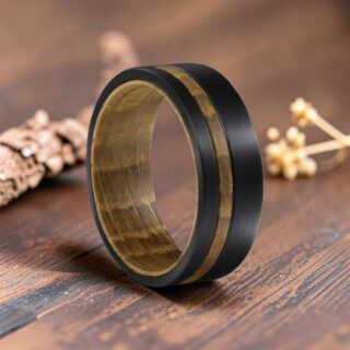 Bague en bois d'olivier