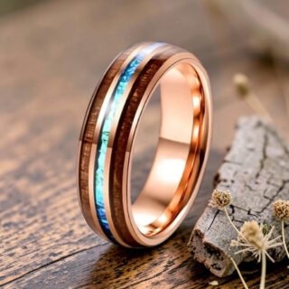 Alliance en bois pour homme et femme