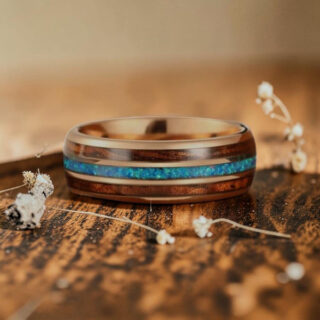 Alliance en bois pour homme et femme