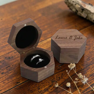 Boite alliances mariage hexagonale