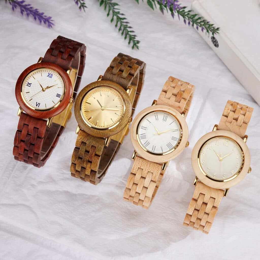 Montre chic femme en bois