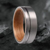 Alliance pour homme en bois et tungstène