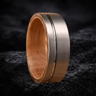 Alliance Pour Homme En Bois Et Tungstene 768x737