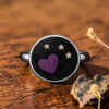 Bague en bois coeur