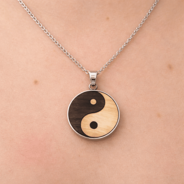 Collier Yin & Yang En Alliage Argenté - Pendentif Symbole, Neuf Avec Étiquettes