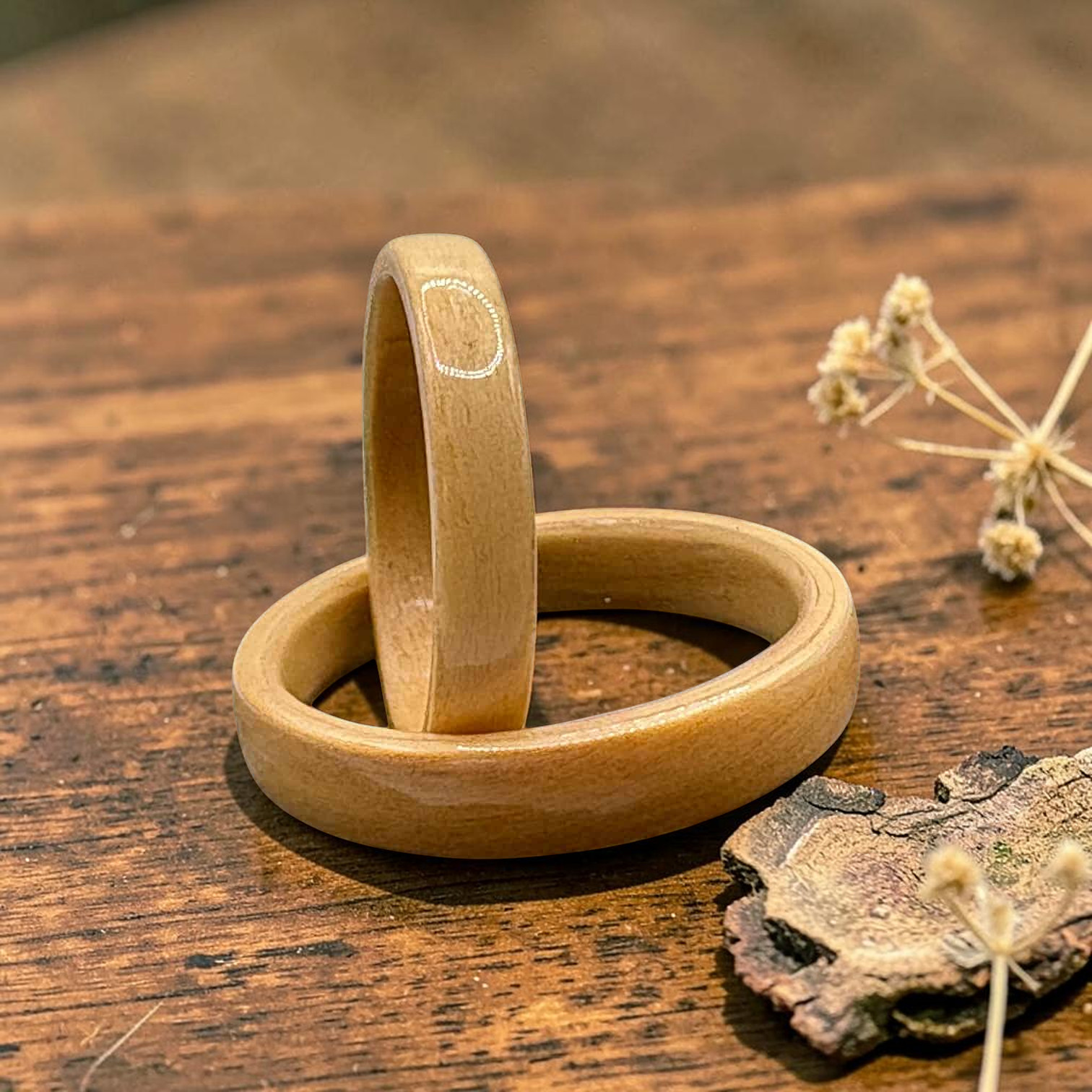 Bague en bois d’olivier européen