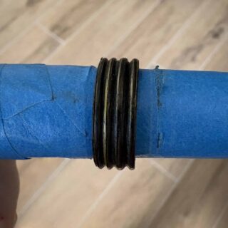 Bague rainurée en chêne des marais