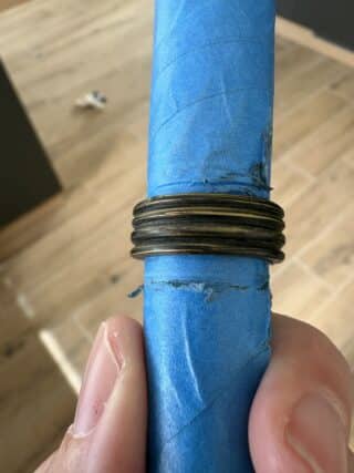 Bague rainurée en chêne des marais