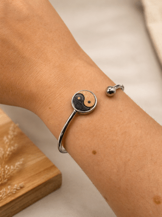 Bracelet bois yin yang